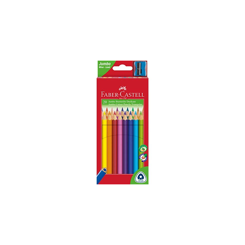 Faber-Castell Junior Grip Colour Pencils Box 20 Triangular
