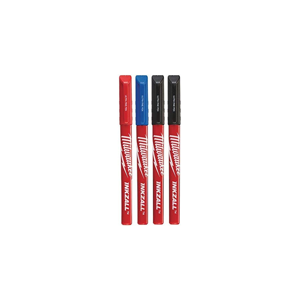 INKZALL Ultra Fine Tip Pen Assorted Colours (Pack 4)