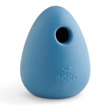 Dog Toy - Natural Rubber Boredom Buster Enrichment Toy, Treat Ball - Blue