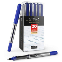 ARTEZA Tintenroller, 20er-Pack, 0,5 mm, blaue Flussigtintenstifte fur Bullet Journaling, Tintenroller mit feiner Spitze, Burobedarf zum Schreiben