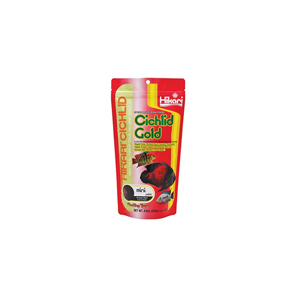 8.8-Ounce Cichlid Gold Floating Pellets for Pets, Mini