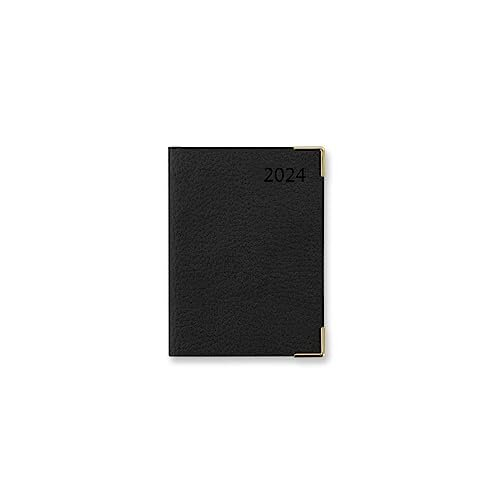 Letts Connoisseur Mini Pocket week to view 2024 diary - black