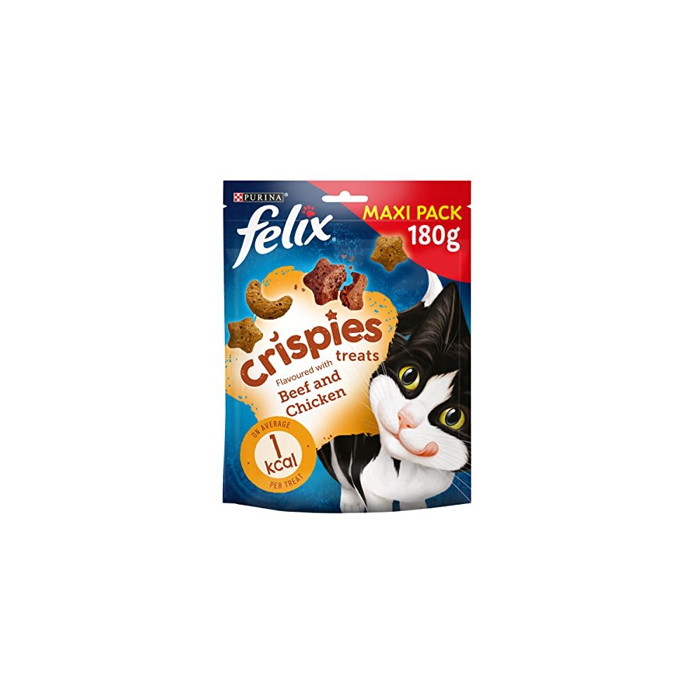 Felix Crispies Cat Treats Beef And Chicken 5X180g Light