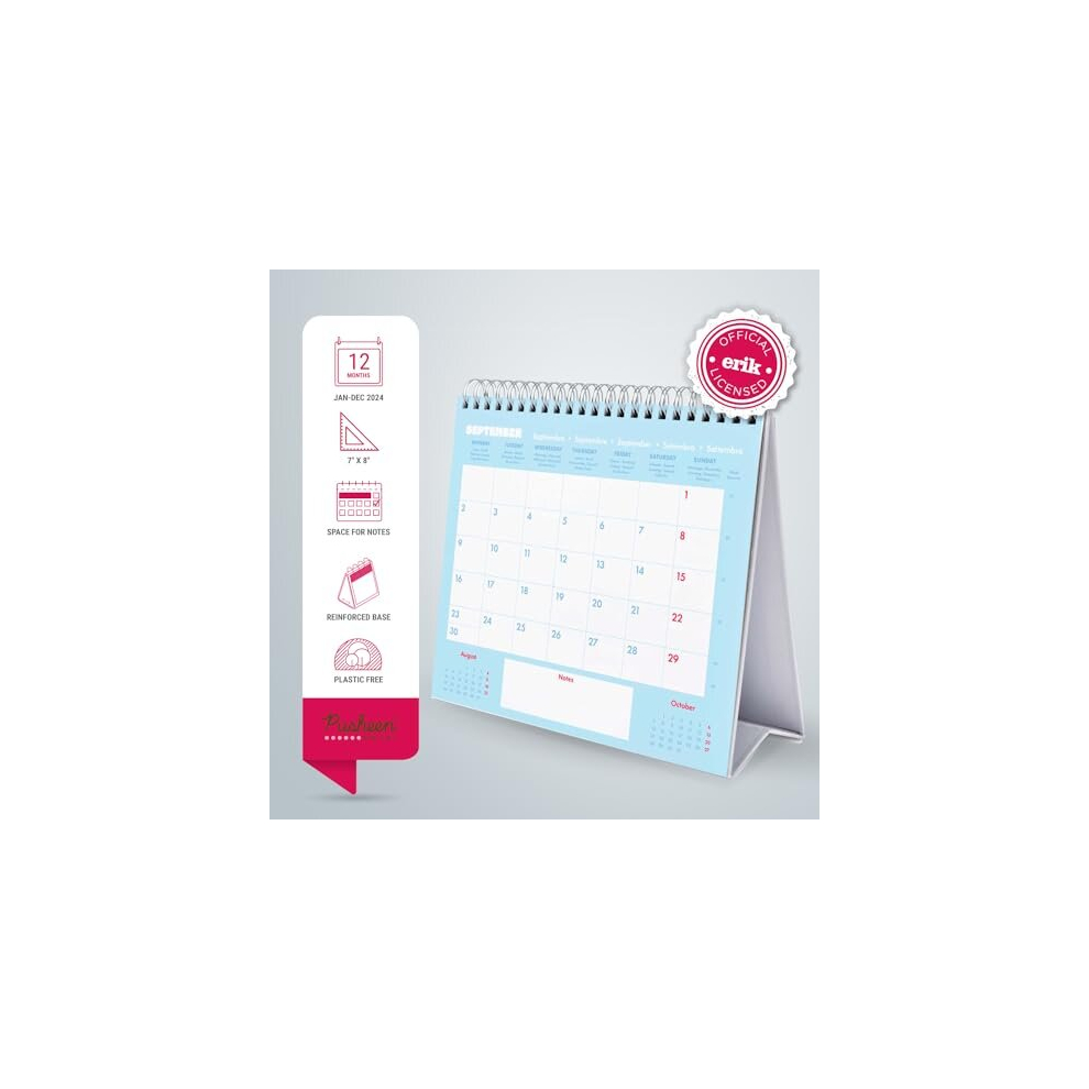 Pusheen Desk Calendar 2024 Desktop Calendar 2024 8 x 7 inches 20