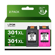 301 Ink Cartridges Combo Pack 301XL Ink Cartridges Black and Colour Remanufactured for HP 301 XL for Envy 4500 5530 5532 4502 4507 DeskJet 2540 2050