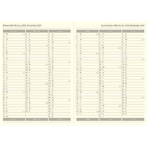 Letts Lecassa 2024 A4 week to view diary - brown 2