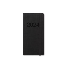 Letts Memo Slim week to view 2024 diary - black