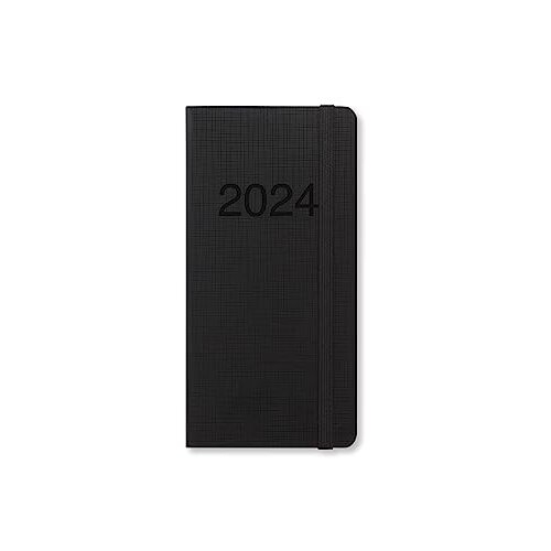 Letts Memo Slim week to view 2024 diary - black