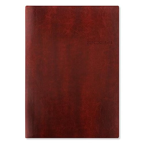 Letts Lecassa 2024 A4 week to view diary - brown