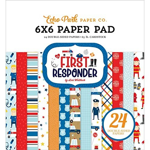 Echo Park Double-Sided Paper Pad 6"X6" 24/Pkg-First Responder