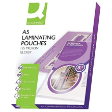 A5 Laminating Pouch 125 Micron (Pack of 100) KF04108,153 x 216 mm