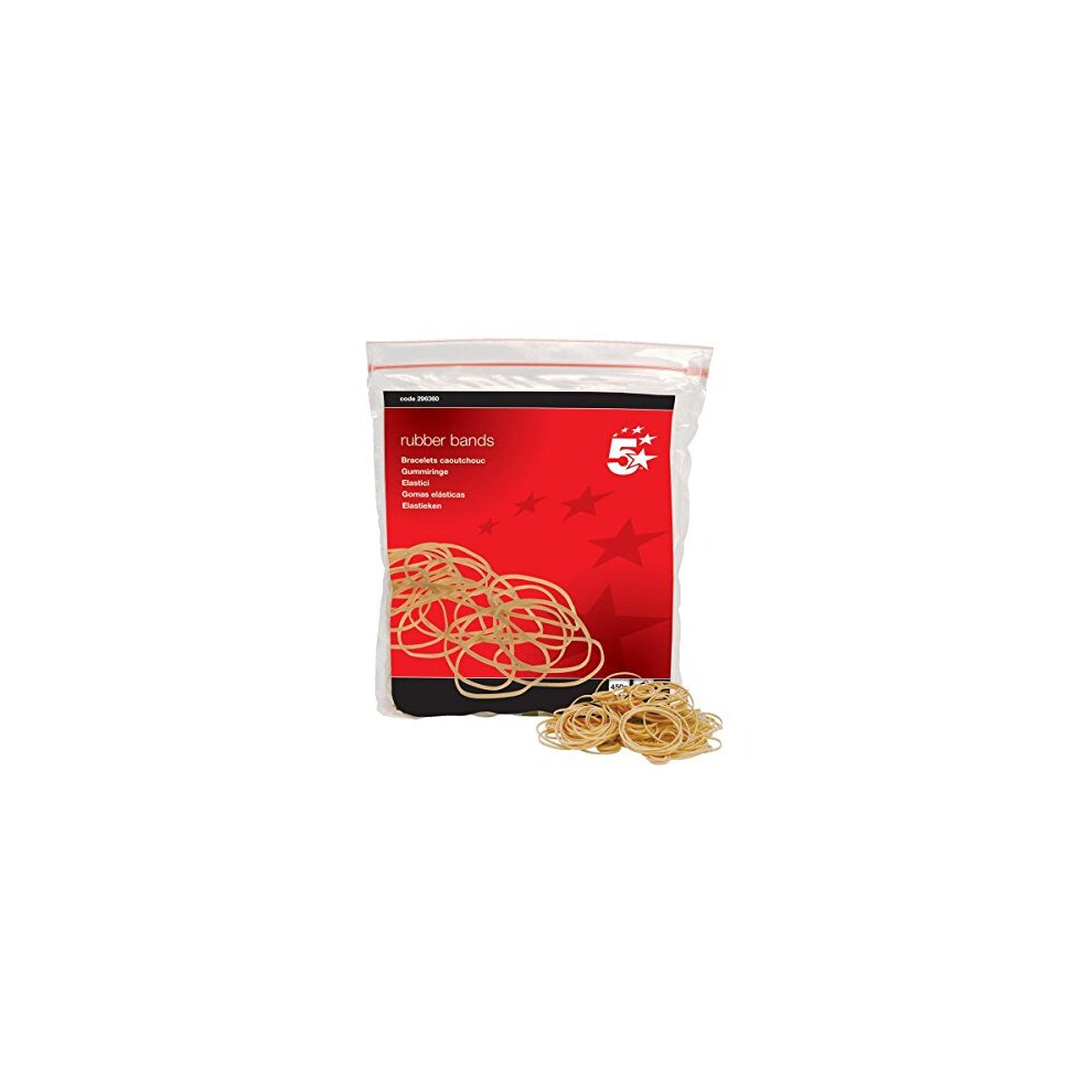 Office Rubber Bands No.16 Each 63x1.5mm Approx 2000 Bands [Bag 0.454kg], Brown