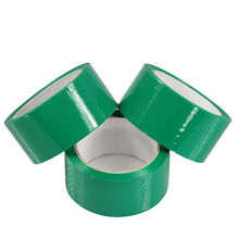 48 mm x 66 m Low Noise Packing Parcel Tape - Green (Pack of 3)