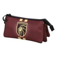 Gryffindor22-ECO Triple Pencil Case, Burgundy, 23 x 11 cm