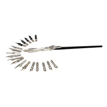 Calligraphy Pens Set - Dip Pen Handcrafted Calligraphy Set with 18 Nibs, Silver