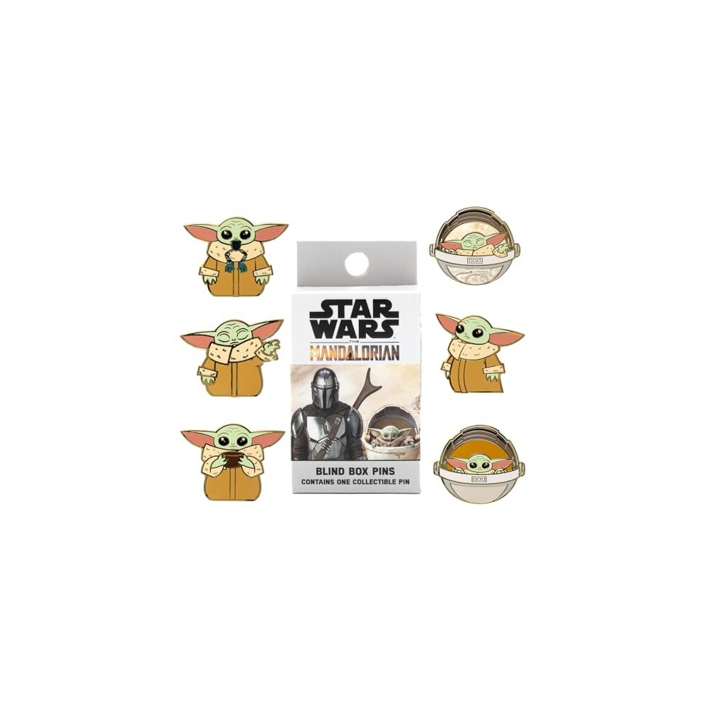 Funko Loungefly Pin - Disney - Star Wars - The Mandalorian - Grogu (The Child, Baby Yoda) - Blind Enamel Pin Purchase - The Mandalorian Enamel Pins - Cute Not,Specified