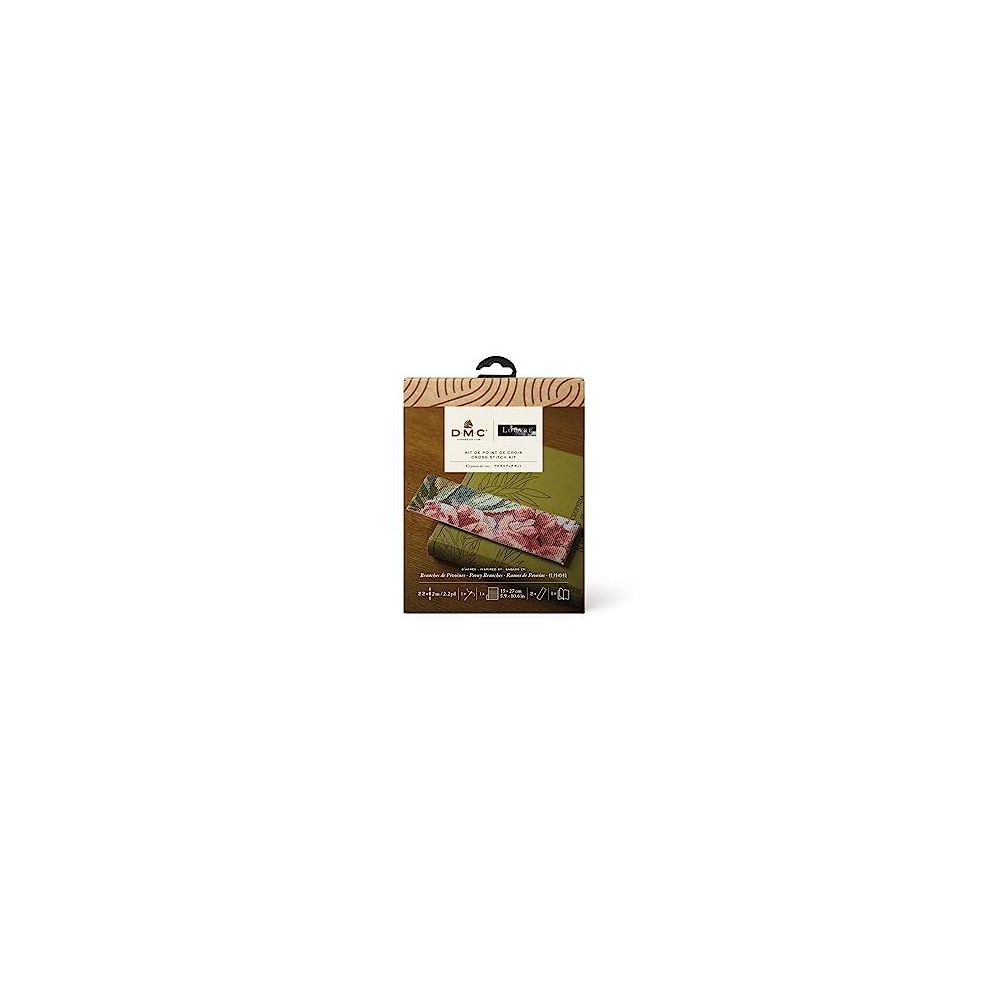 Dmc Peony Branches Bookmark Cross Stitch Kit