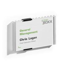 Information Sign 149 x 105.5 mm Silver | Door and Wall Sign | Includes Fittings | Ideal for Offices, Hotels, Public Buildings, etc.