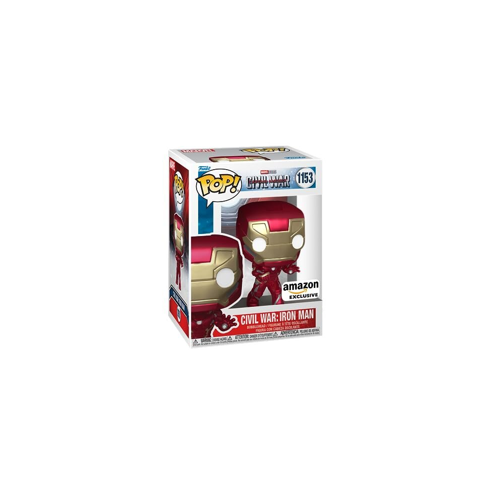 POP! Marvel: Civil War Build A Scene - Iron Man - Captain America 3 - Amazon Exclusive - Collectable Vinyl Figure - Gift Idea - Official Merchandise --image-OPC-PD7589H-NEW