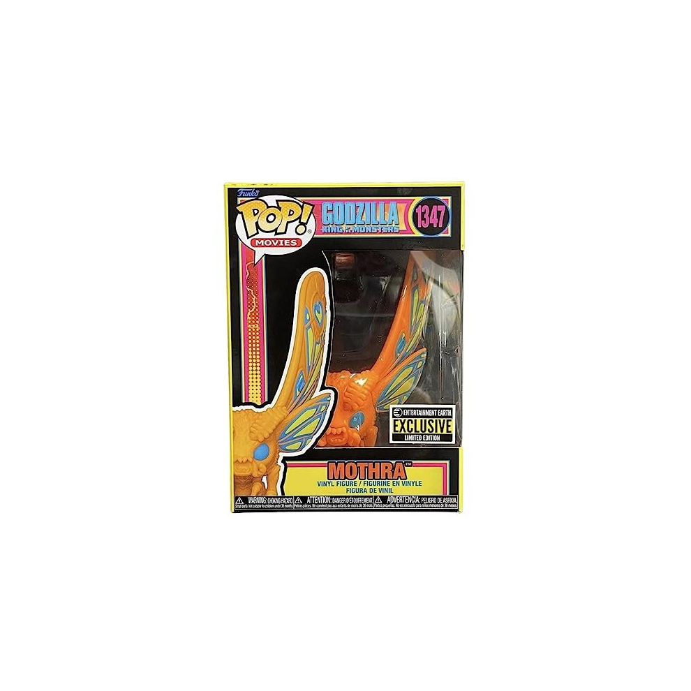 Funko! Godzilla Mothra Black Light Pop! Vinyl Figure - Entertainment Earth Exclusive, Black,blue,orange(FUN68723)