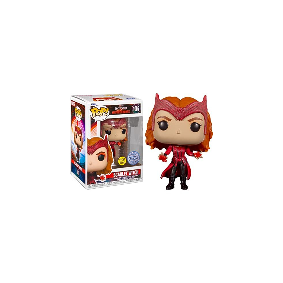 Pop! Marvel: Doctor Strange in The Multiverse of Madness - Scarlet Witch (Glows in The Dark) (Special Edition) #1007 Bobble-Head Vinyl Figure