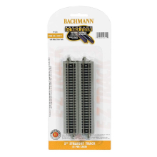 Bachmann Modelleisenbahnen - Snap-Fit E-Z TRACK 5" GERADES STRECKENGLEIS (6/Pack) - NICKEL-SILBER Schiene Mit Grau Bettung - N Maßstab, 8