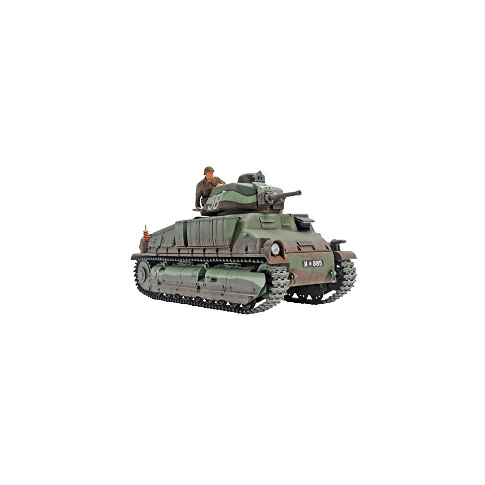 Tamiya 300035344 – 1:35 French Somua S35 Medium Tank, Faithful Replica, Plastic, Crafts, Model Kit, Assembly, Unpainted