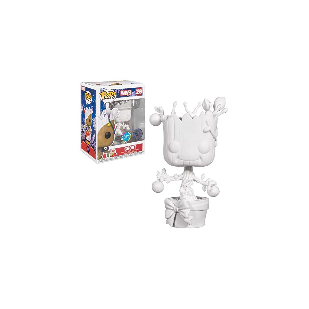 Pop! Marvel: Marvel Holiday - Groot - (DIY) - White - Marvel Comics - Collectable Vinyl Figure - Gift Idea - Official Merchandise - Toys for Kids &