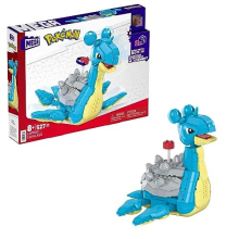 Juego de construcci  n de figuras de acci  n MEGA Pok  mon para ni  os Lapras con 527 piezas y movimiento, armable y articulable, 7 pulgadas de alto