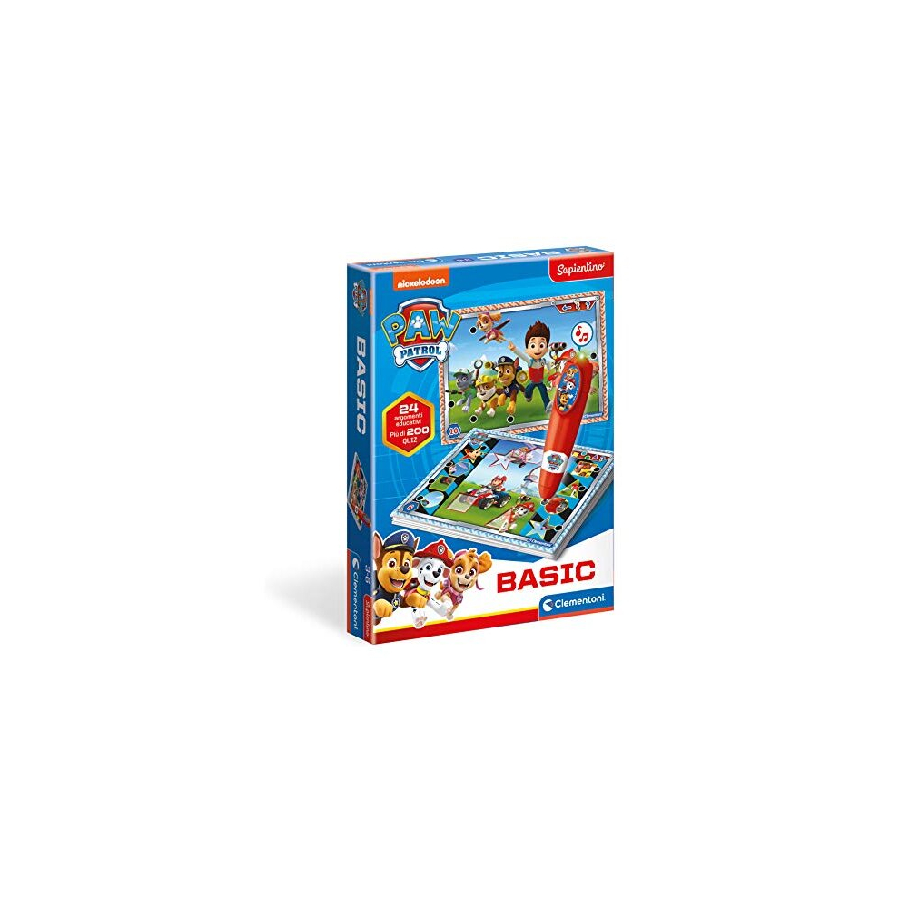 Clementoni 16334 Paw Patrol Sapientino Basic Electronic Educational Game With Interactive Pen, Children 3 Years+ (Italian Version), Made In Italy, Multi-Coloured