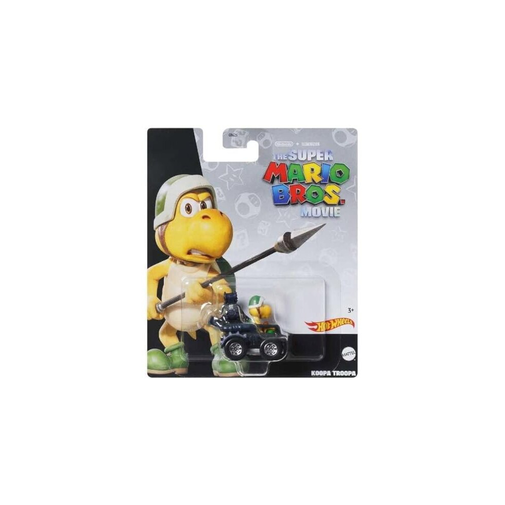 Hot Wheels The Super Mario Bros The Movie - Hkd59 - Metal Car 1:64 - Koopa Troopa Character
