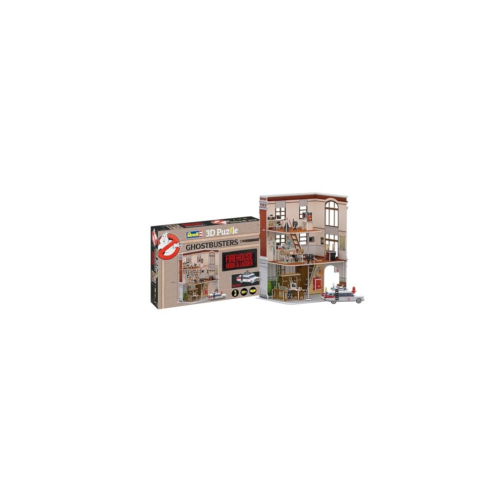 3D Puzzle 00223 Ghostbusters Firestation, 130 Pieces, Highly Detailed, 40cm in height, Fun & Easy To Build