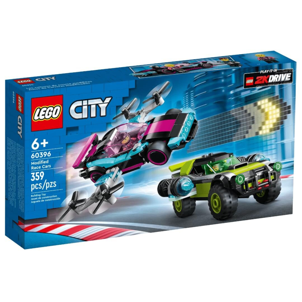 60396 City Modified Race Cars 6+ 359 Pieces Building Toy Build 2 Cool Race Cars Featured in the Popular Game 2k Drive, Medium