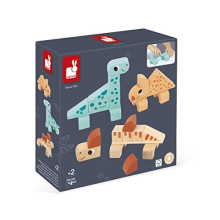 - Cubikosaurus Dinosaur Construction Game - 3 Build-Your-Own Dinosaurs - Stackable Early-learning Toy - FSC Wooden Toy - 24 Months +, J05833