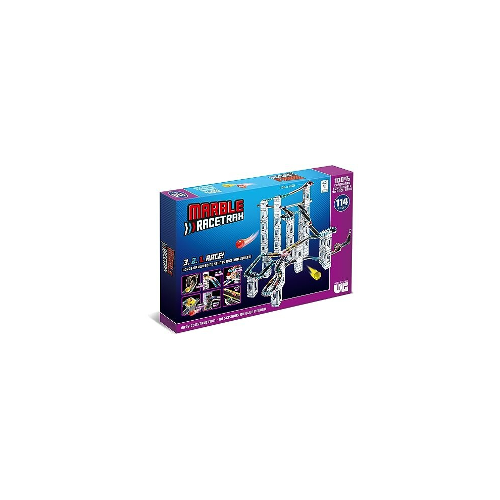 University Games Marble Racetrax Game - 114 Pieces Marble Race Track