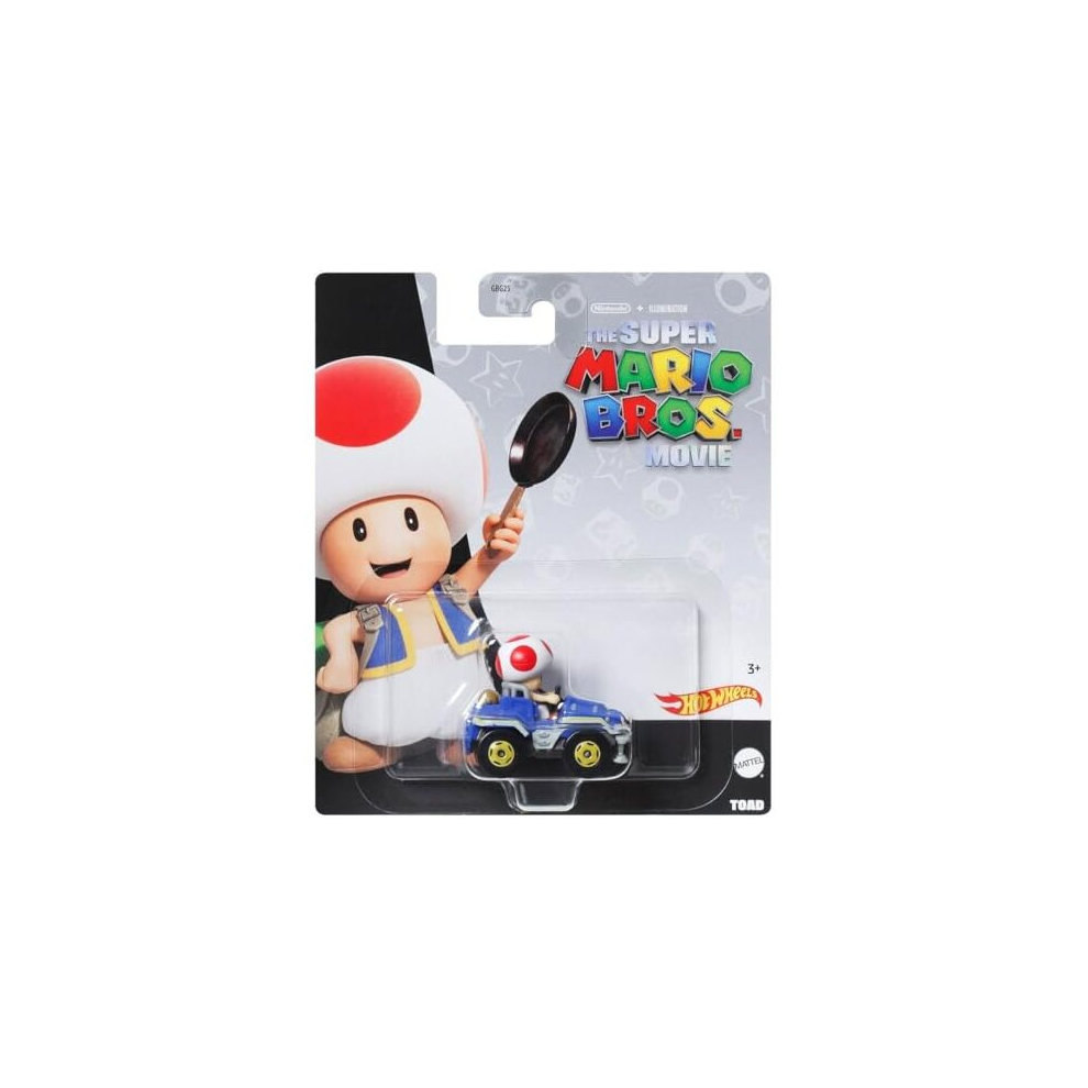 Hot Wheels The Super Mario Bros The Movie Hkd58 1:64 Metal Car Toad And Sound Quad