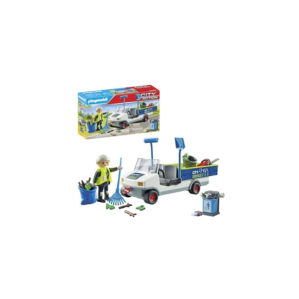 71433 City Life Street Cleaning with E-Vehicle, City Cleaner Educational Toy, Imaginative Role-Play, PlaySets Suitable for Children Ages 4+