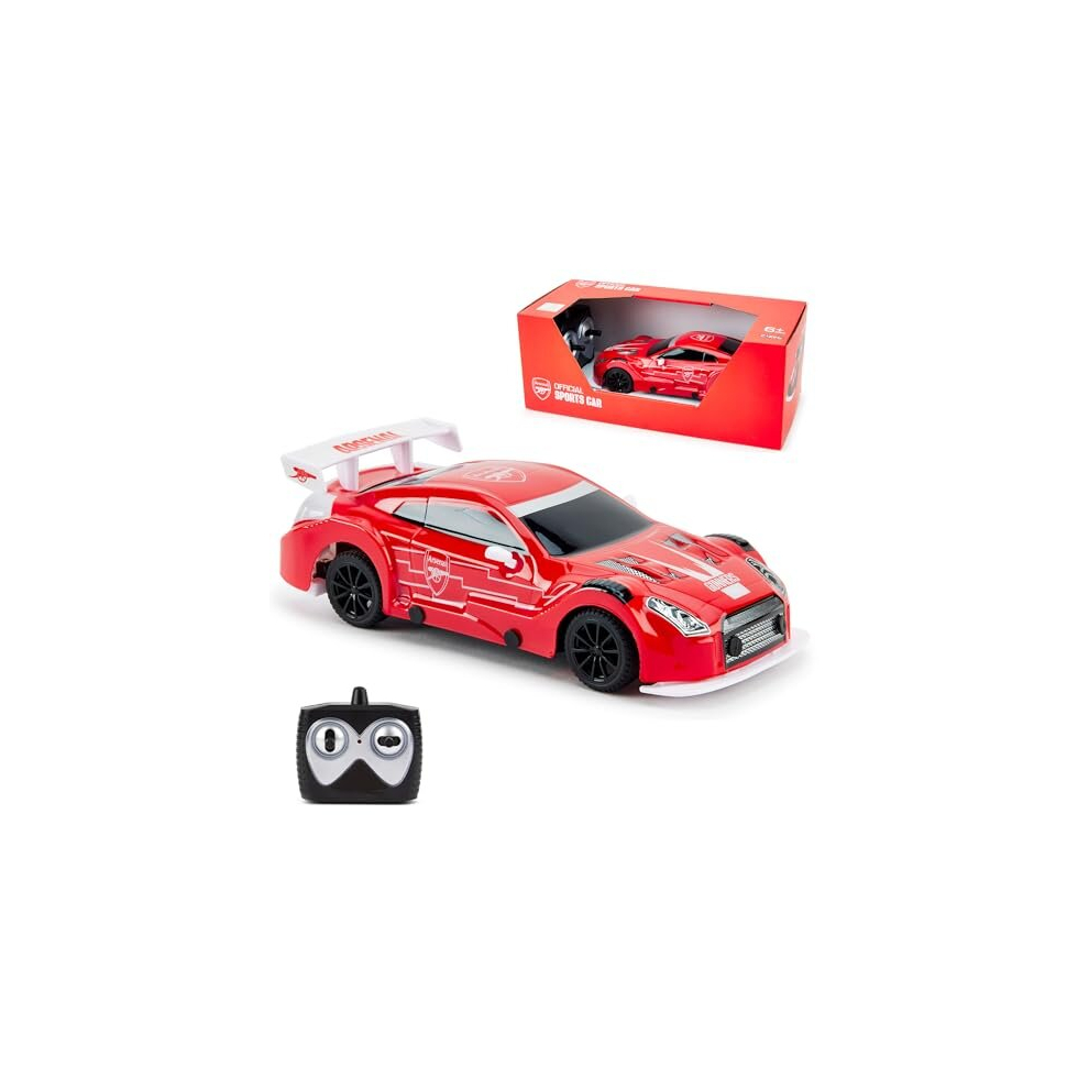 The Gift Scholars Arsenal Fc Officially Licensed Rc Sports Car, Remote Control Vehicle, 1:24 Scale Gunners, For Kids & Adults
