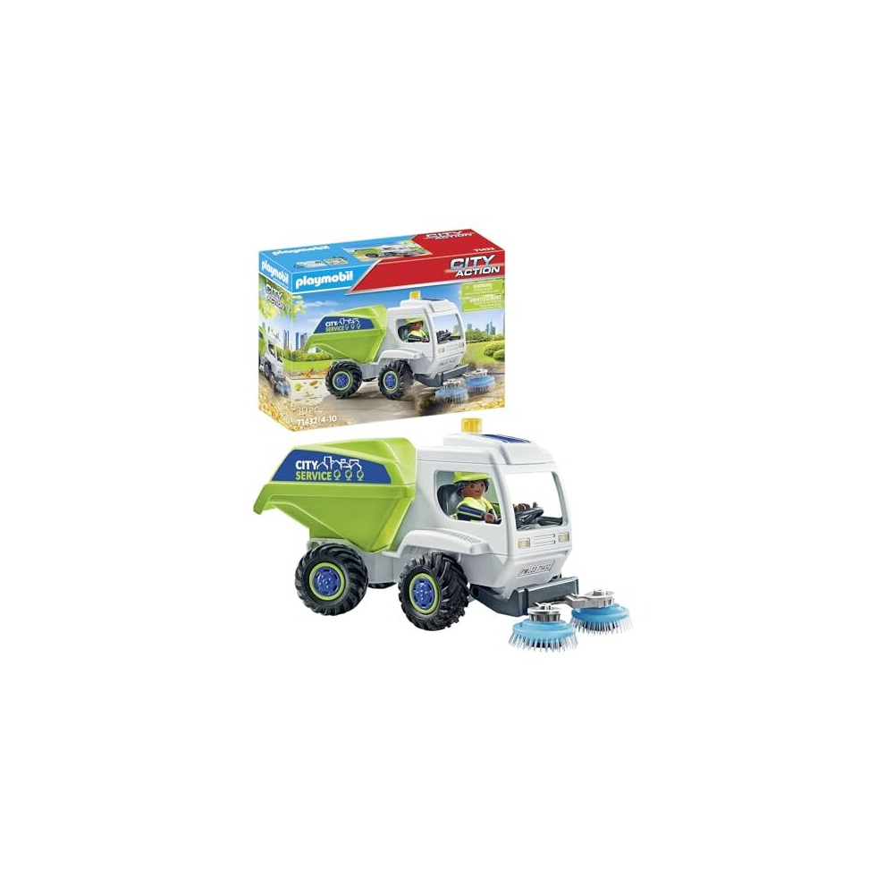 71432 City Life Road Sweeper, City Cleaner Educational Toy, Imaginative Role-Play, PlaySets Suitable for Children Ages 4+