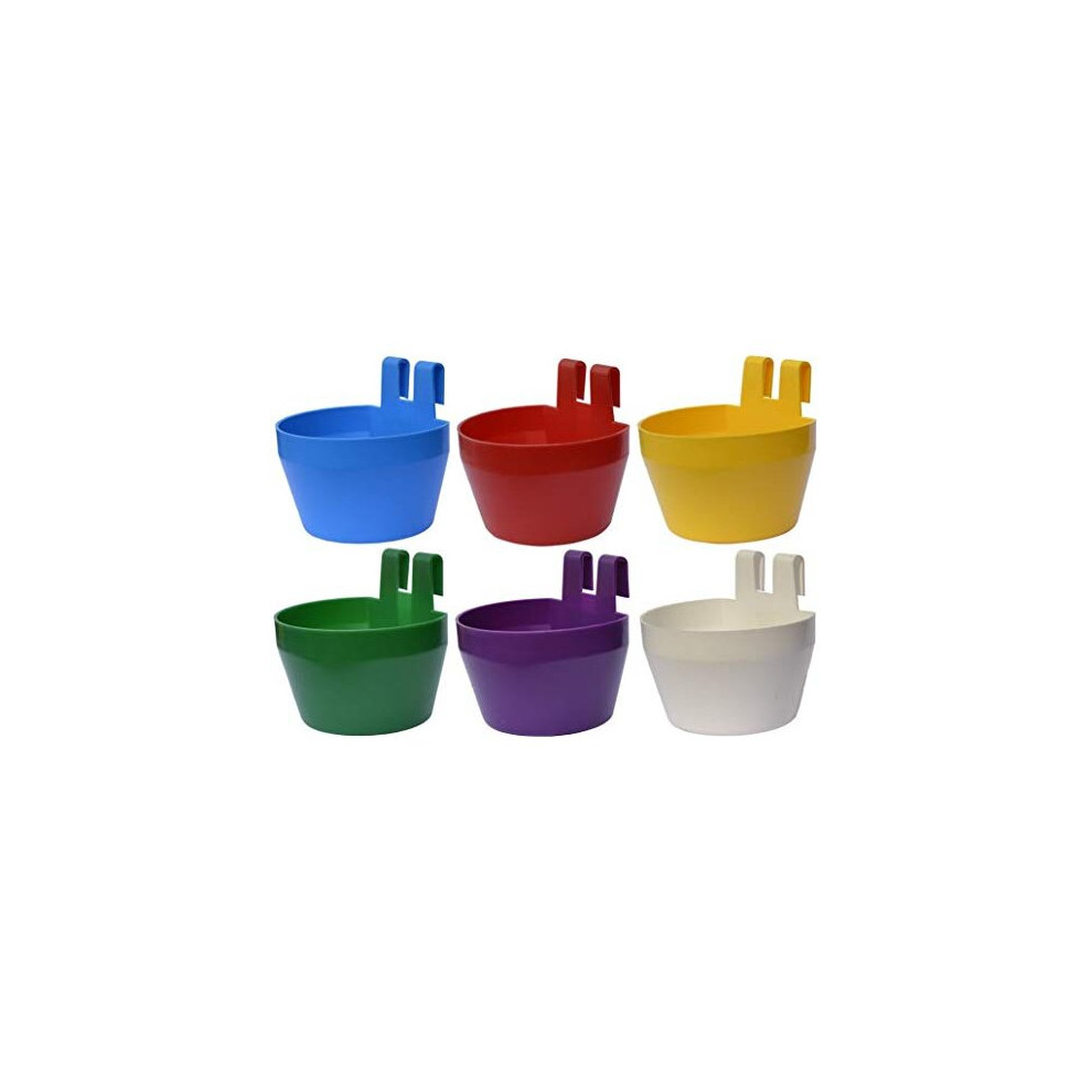 Poultry Cage Cups / Galley Cups / Aviary Cups, Pack of 12, Suitable For Both Food, Grit Or Water, Includes Integral Hook So The Cups Can Be Hung From