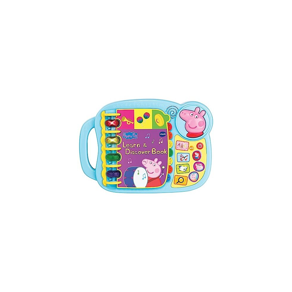 Vtech Peppa Pig: Learn & Discover Book, Official Character Educational Learning Toy, Music, Phrases & Voice Of Peppa Pig, Learn Letters & Words, Gift For
