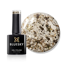 Gel Nail Polish, Gold Melody Sp18, Bright, Glitter, Gold, Transparent Long Lasting, Chip Resistant, 10 ml (Requires Drying Under UV LED Lamp)