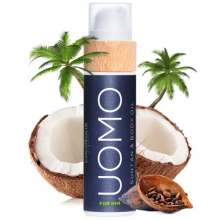COCOSOLIS UOMO Bruiningsversneller voor mannen - Biologische bruiningsolie met vitamine E en zwarte kokosnootgeur voor een snelle, intensieve bruinin