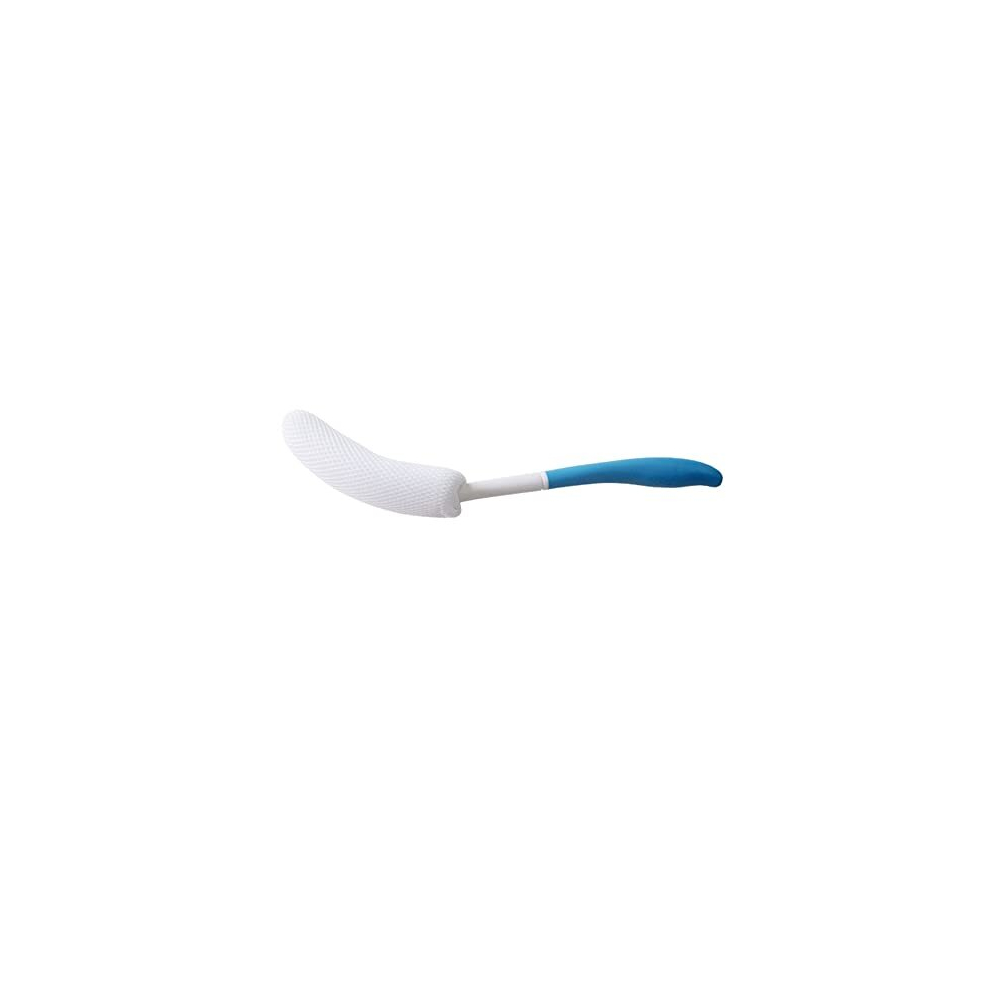 Natureman Long Handled Bath Brush,15.35 Inches Bath Body Brush, Easy Reach Anti-Slip Curve Handle Body Brush For Seniors,Suitable For Elderly/Pregnant Aid