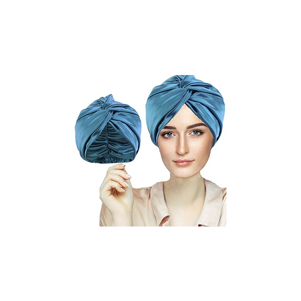Fzhgvml Silk Hair Bonnet Hair Wrap For Sleeping, Imitation Silk Bonnet Sleep Night Cap For Women, Satin Bonnet Double Layer Soft Head Scarf Match Strong