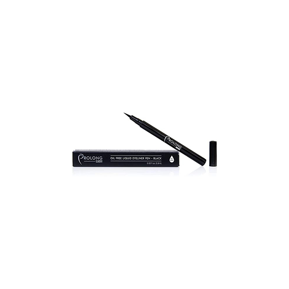 Prolong Lash Black Oil Free Liquid Eyeliner Pen For Eyelash Extensions - Water Resistant - Paraben & Sulphate Free - Vegan - 0.5Ml