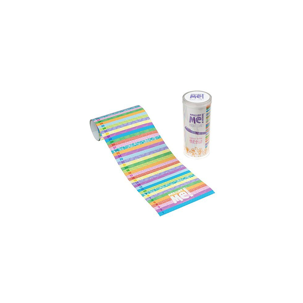 Measure Me! Roll-Up Height Chart For Children - Pastel Rows Little Wigwam