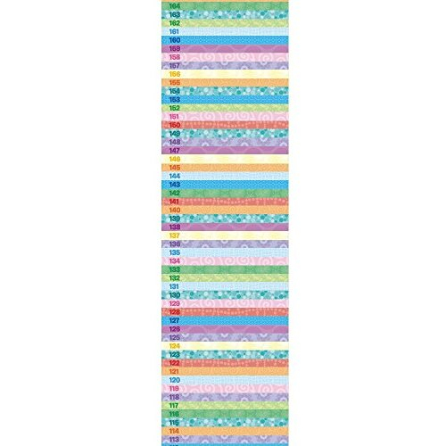 Measure Me! Roll-Up Height Chart For Children - Pastel Rows 1