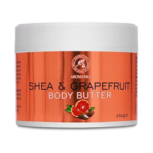 Shea & Grapefruit Body Butter - 250 g - Natural Body Moisturizer - Herbal Oils Butter - Multipurpose Skincare - Body Butter for Massage - Grapefruit
