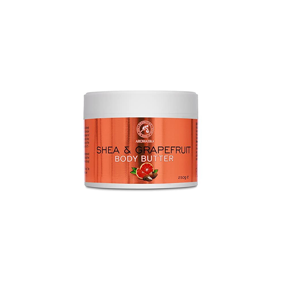 Aromatika Trust The Power Of Nature Shea & Grapefruit Body Butter - 250 G - Natural Body Moisturizer - Herbal Oils Butter - Multipurpose Skincare - Body Butter For Massage - Grapefruit